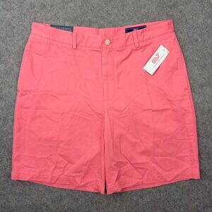 Vineyard Vines Shorts Mens 36 Pink Club 9" Classic Fit Cotton Twill Summer NEW
